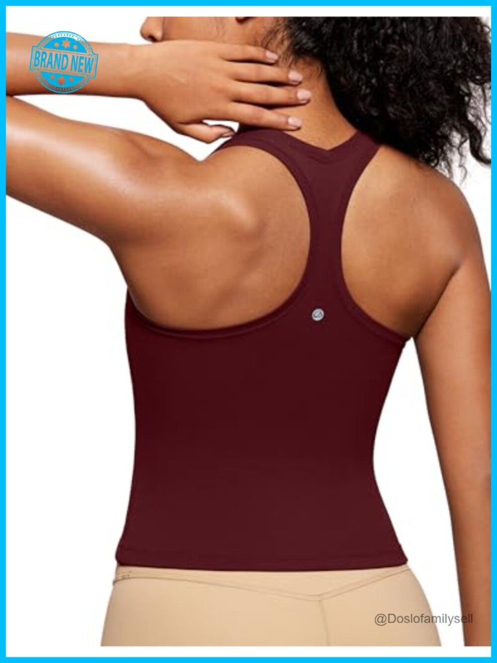 Butterluxe Racerback Tank Waist Length Yoga Top